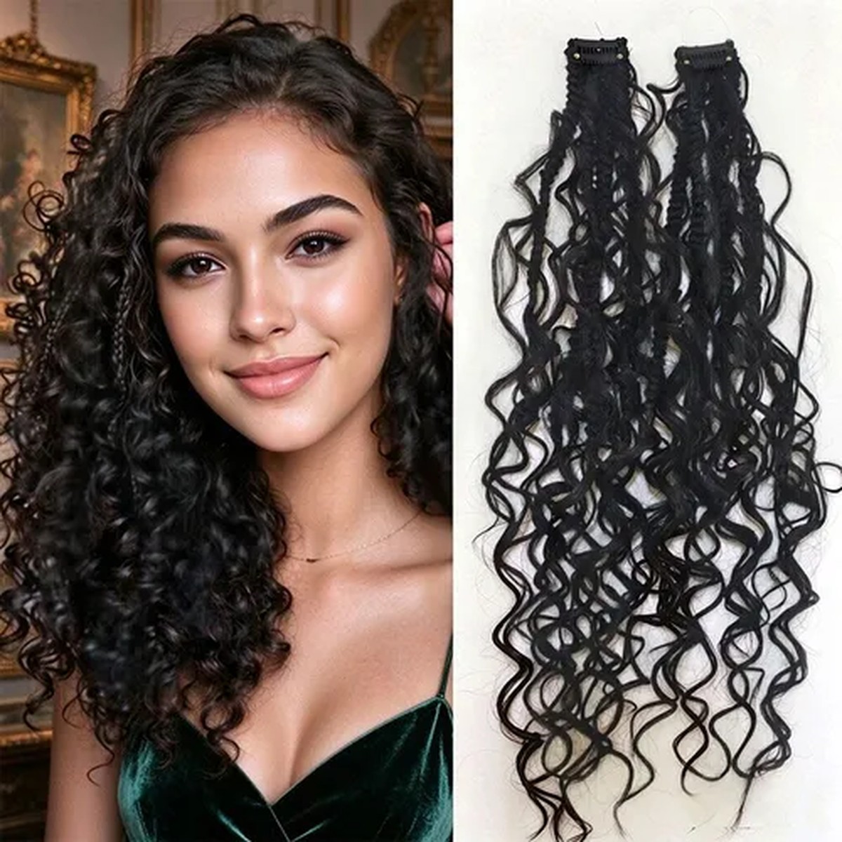 Natural Black Spiral Clip-In Set product visual reference