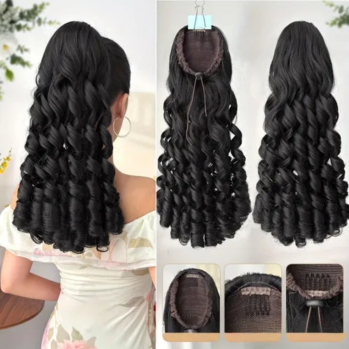 Black Ringlet U-Part Extension product visual reference