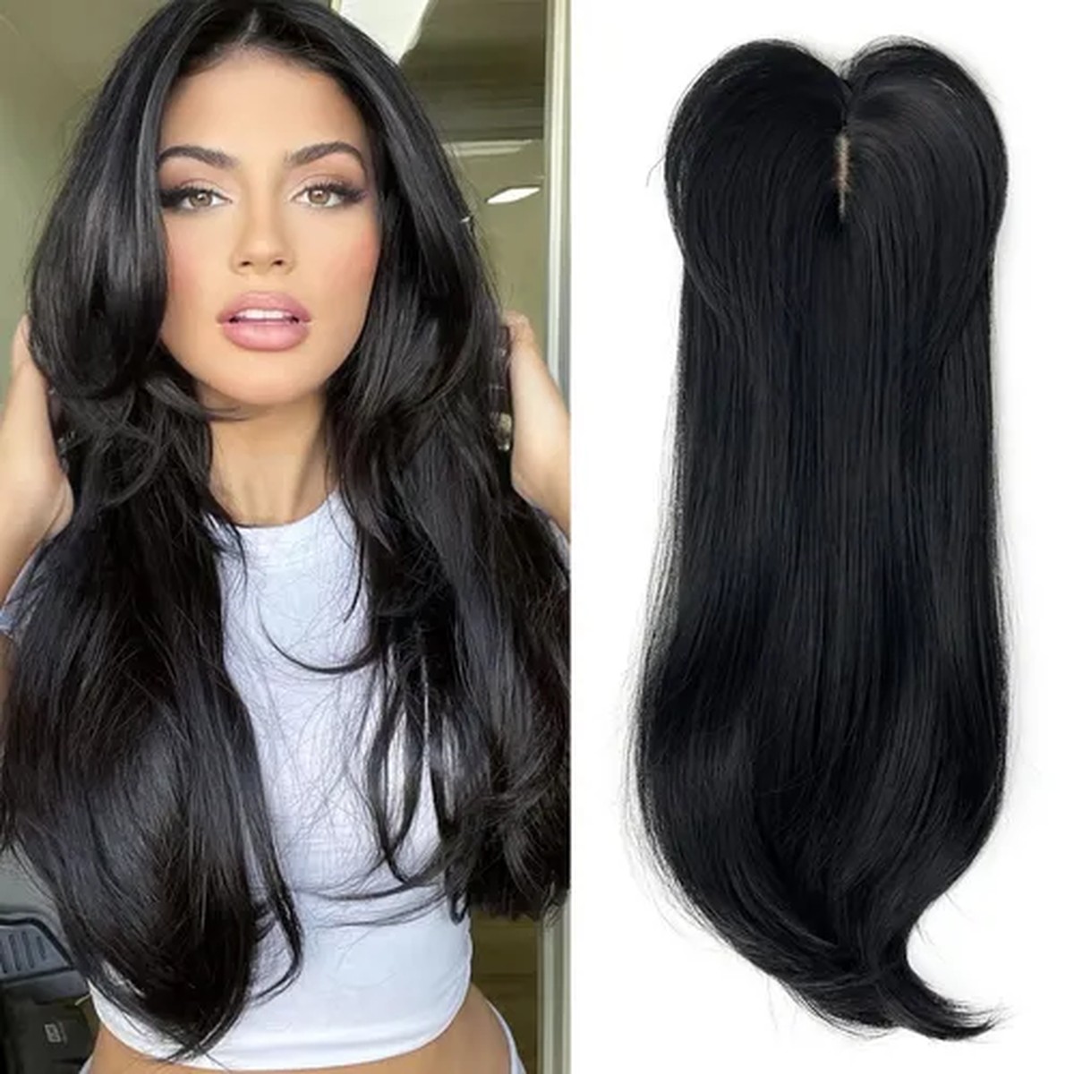 Ebony Long Straight Pony Weft product visual reference