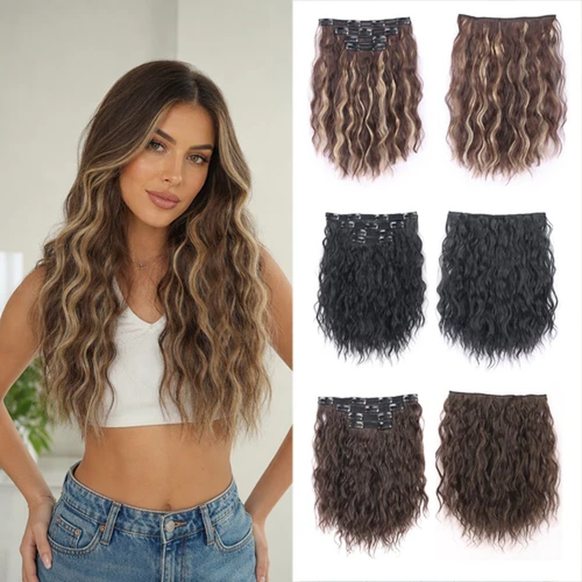 Caramel Crimp Volume Pair product visual reference