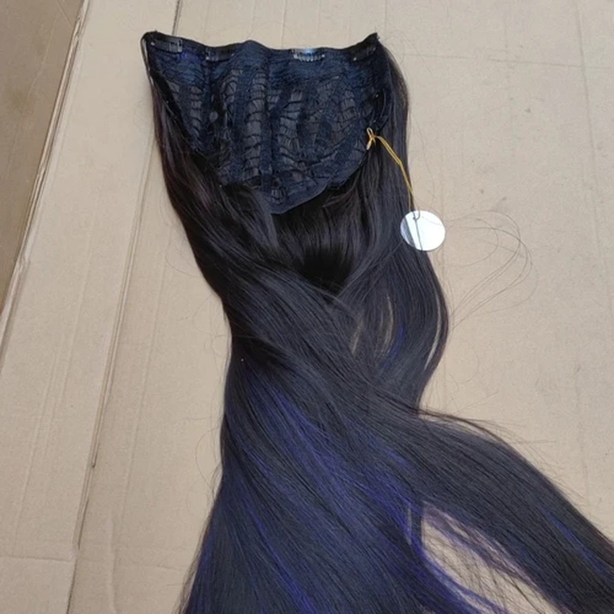 Midnight Straight Cap Half Wig