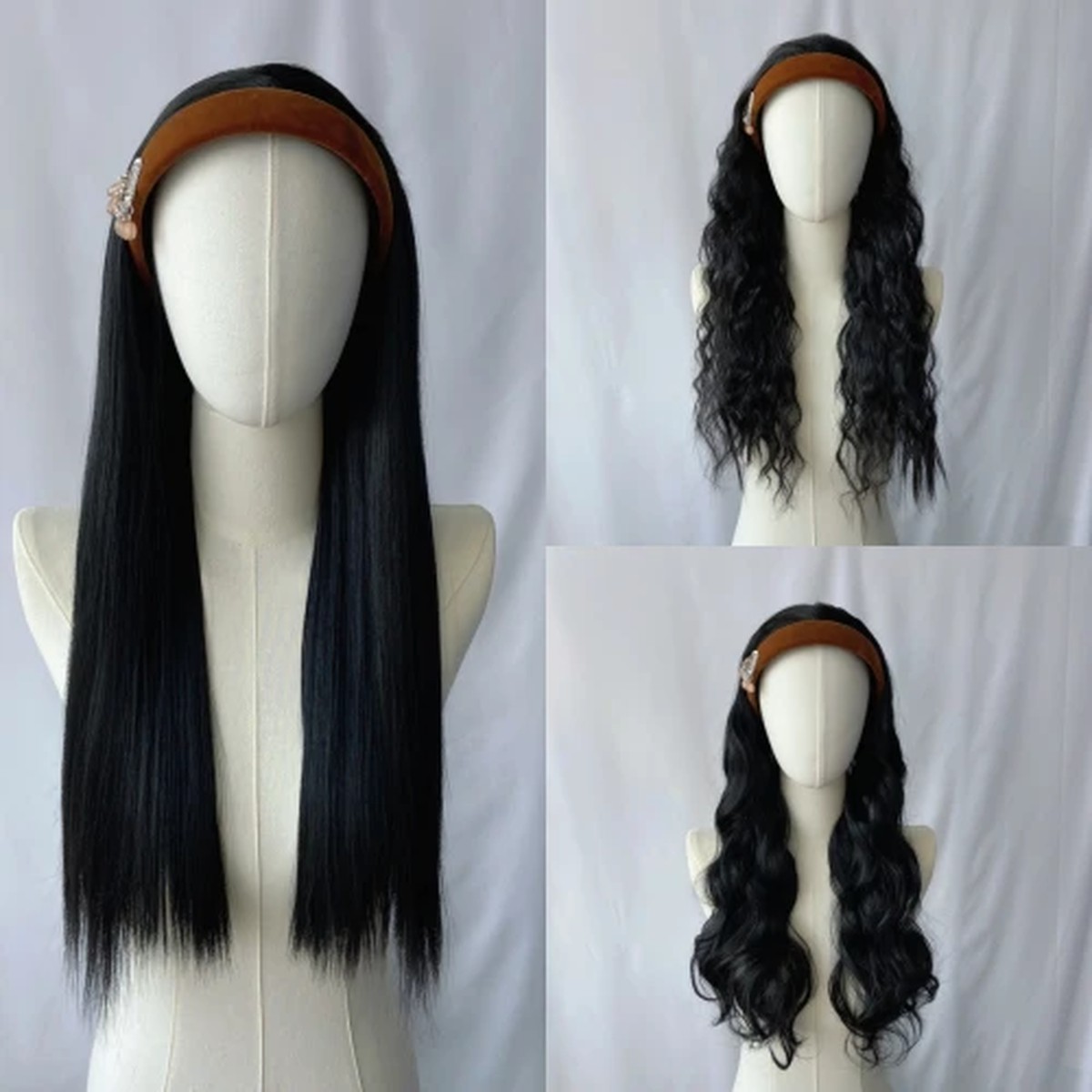 Loose Curl Open-Top Half Wig product visual reference
