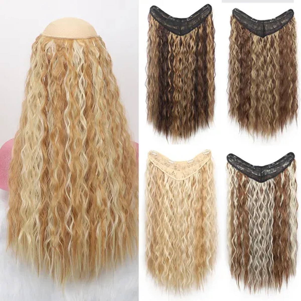 Deep Wave U-Part Volume Half Wig