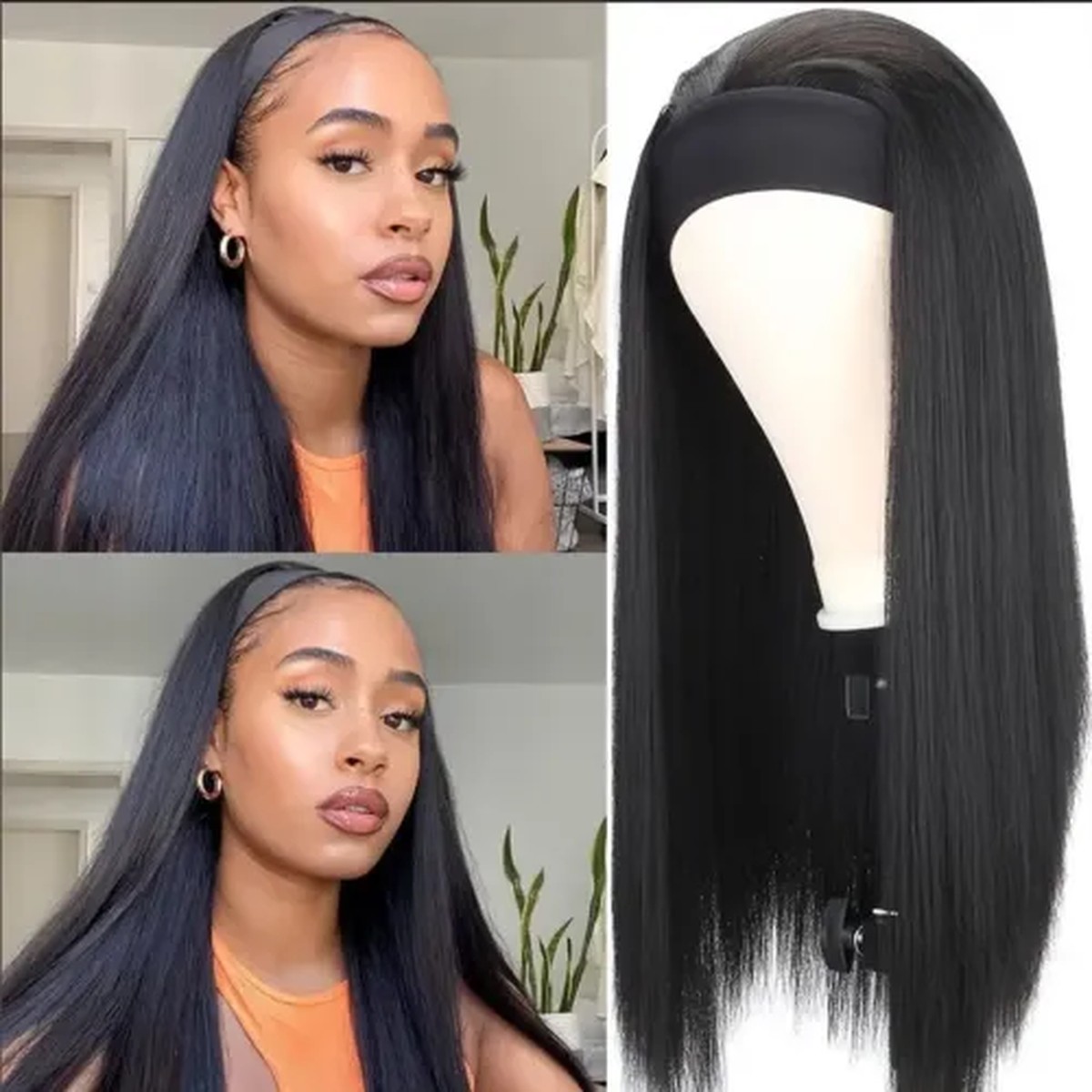 Textured Black Half-Wig Set product visual reference