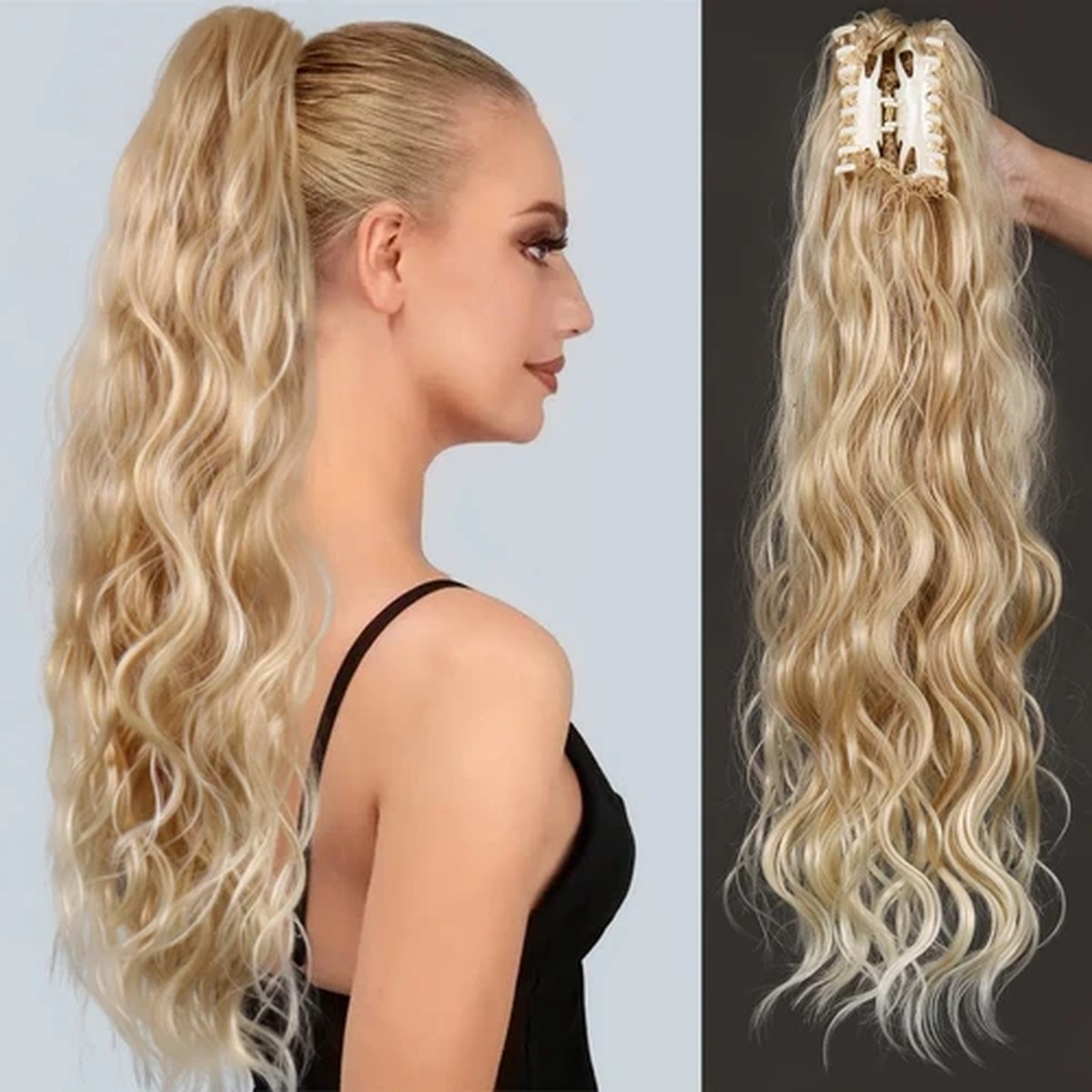 Champagne Loose-Curl Ponytail product visual reference