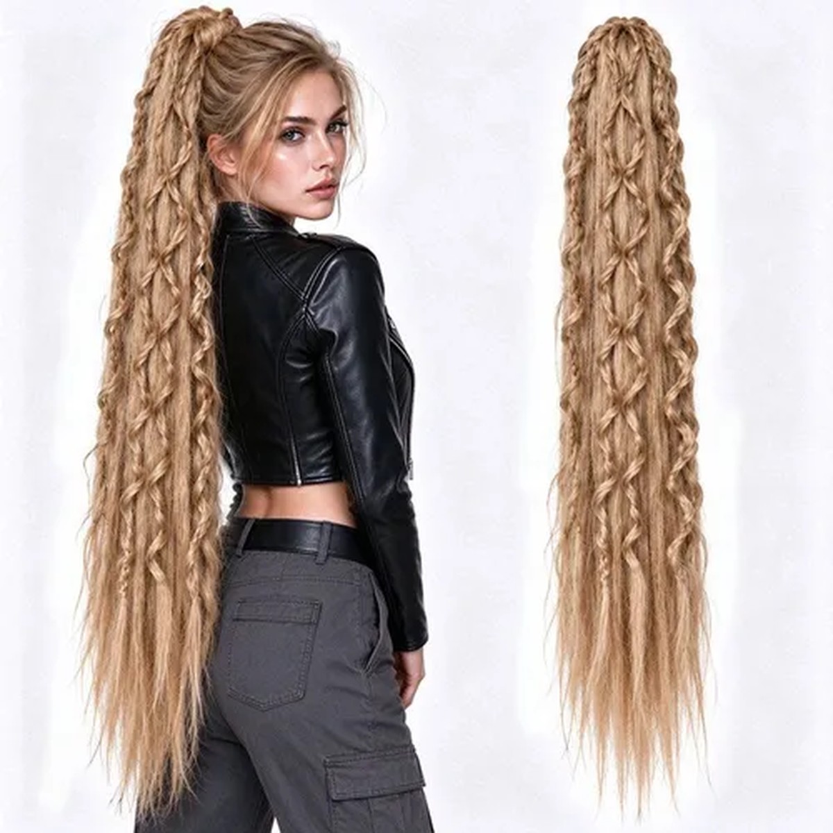 Copper Extra-Long Crimp Ponytail product visual reference