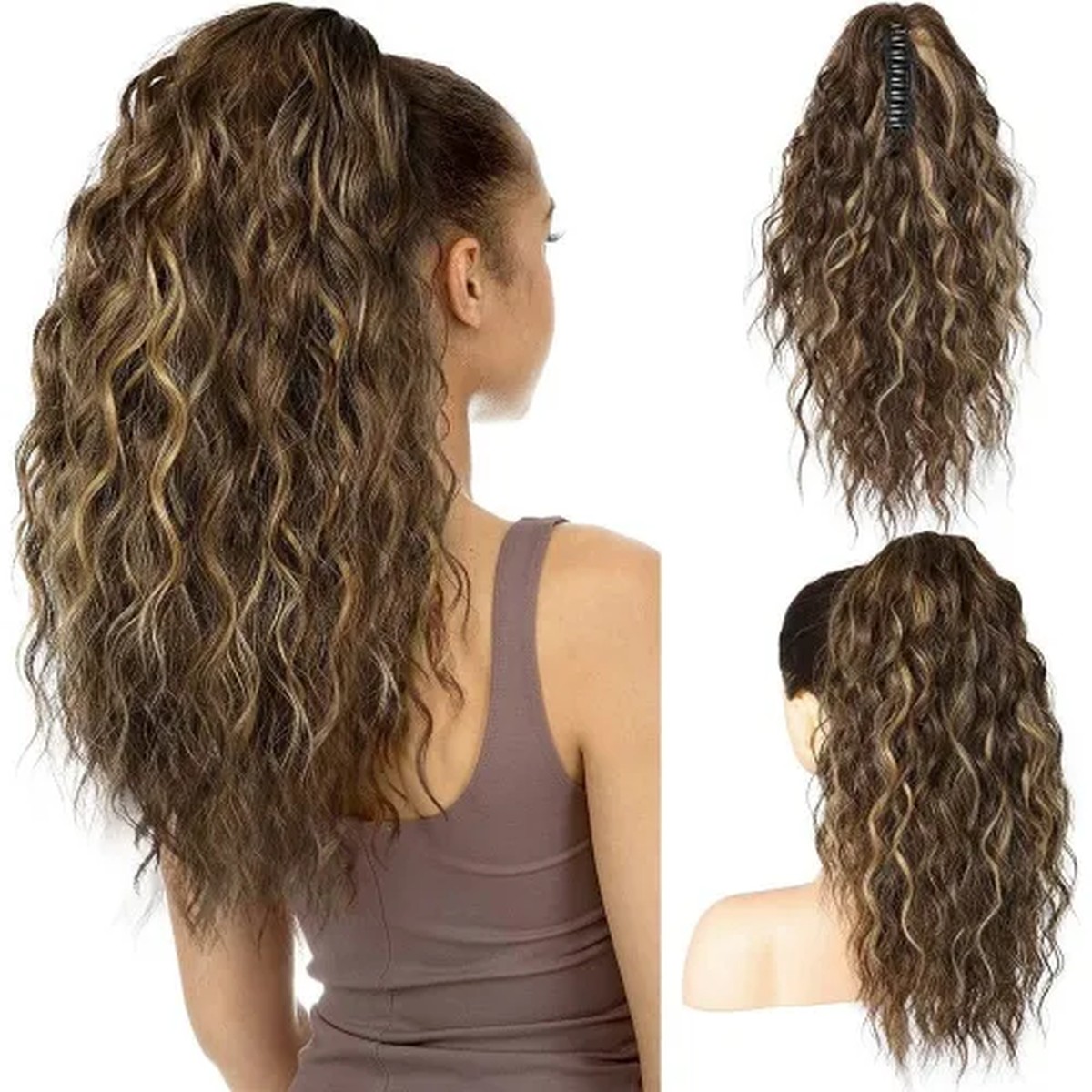 Caramel Water-Wave Ponytail product visual reference