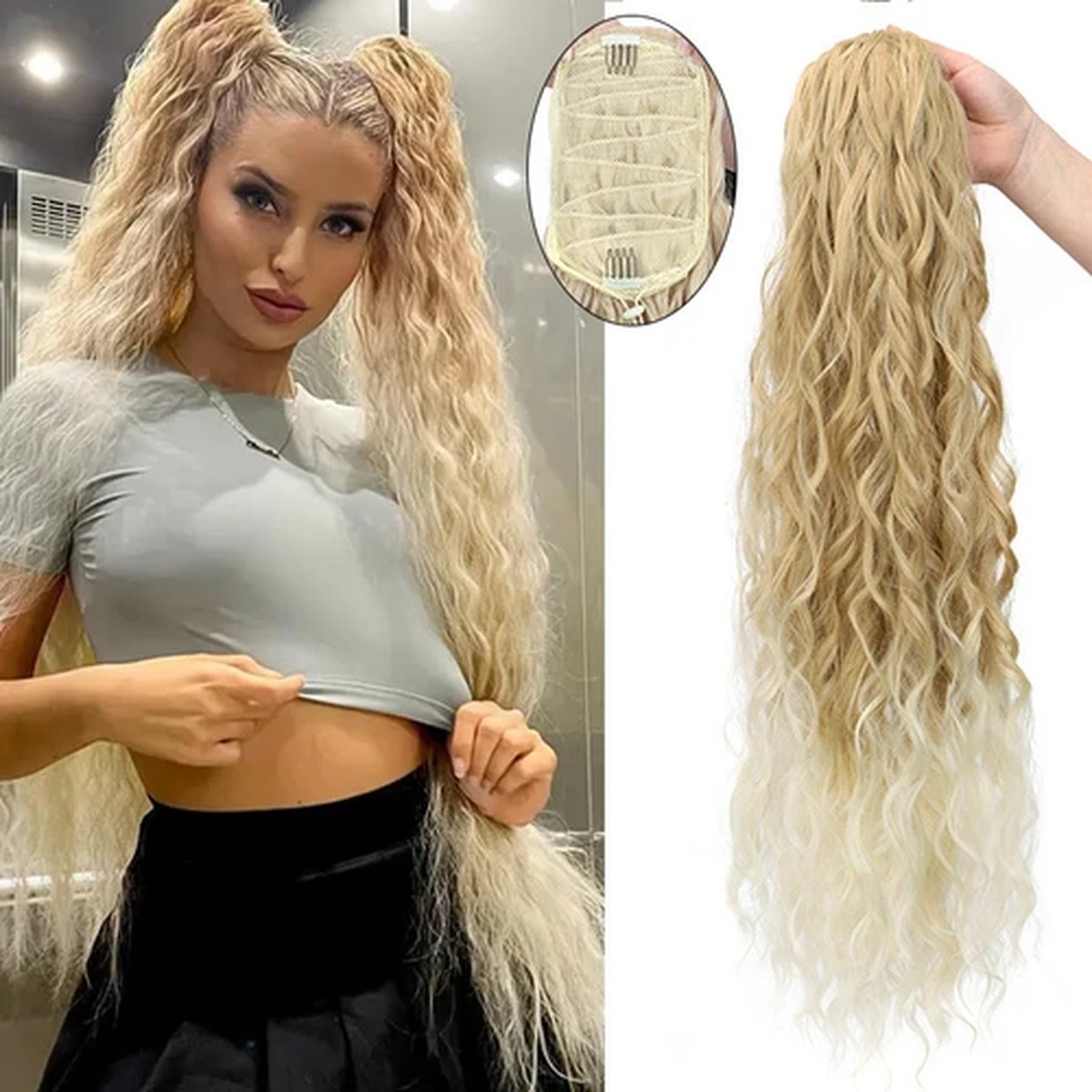 Ice Blonde Mermaid Ponytail product visual reference