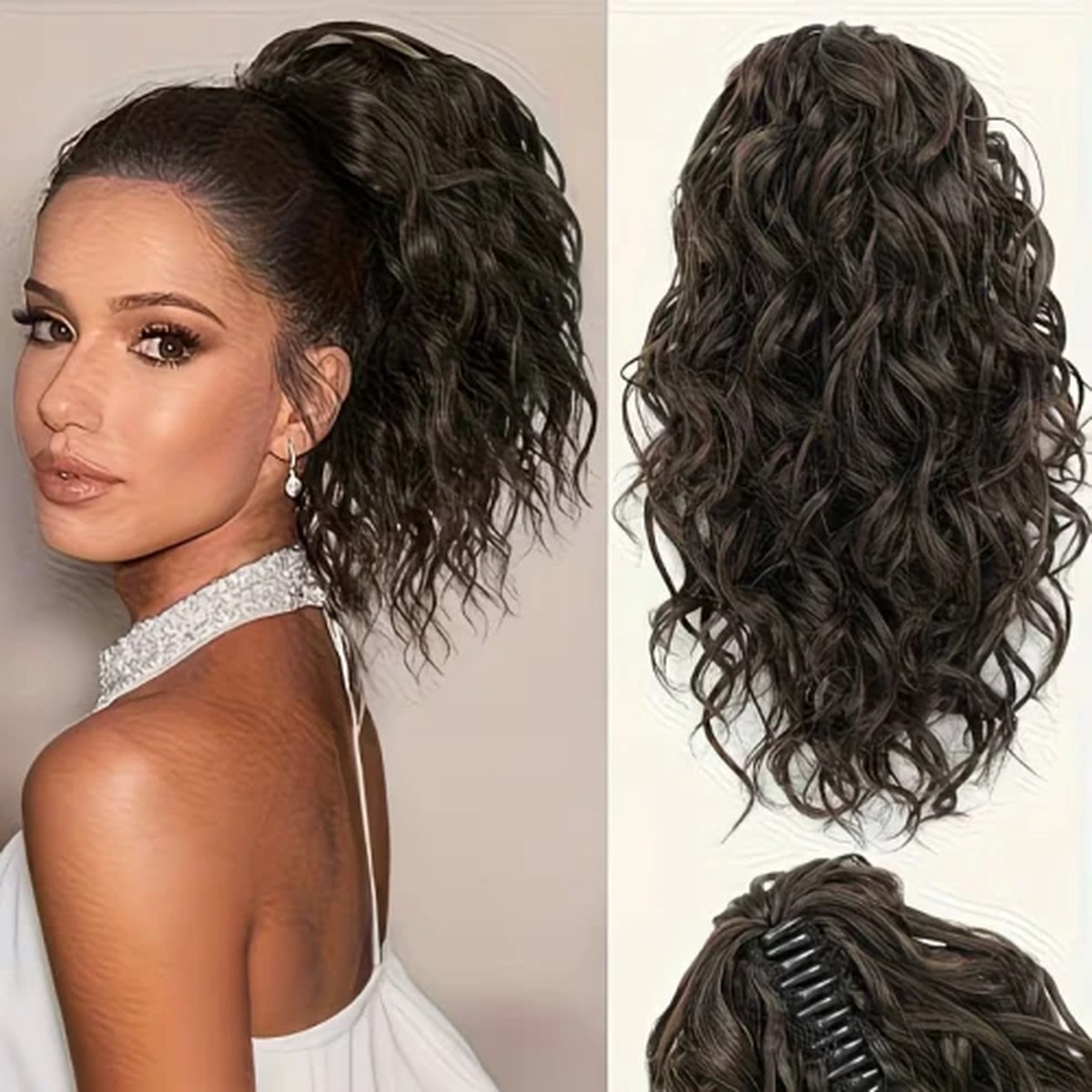 Compact Black Curl Ponytail product visual reference