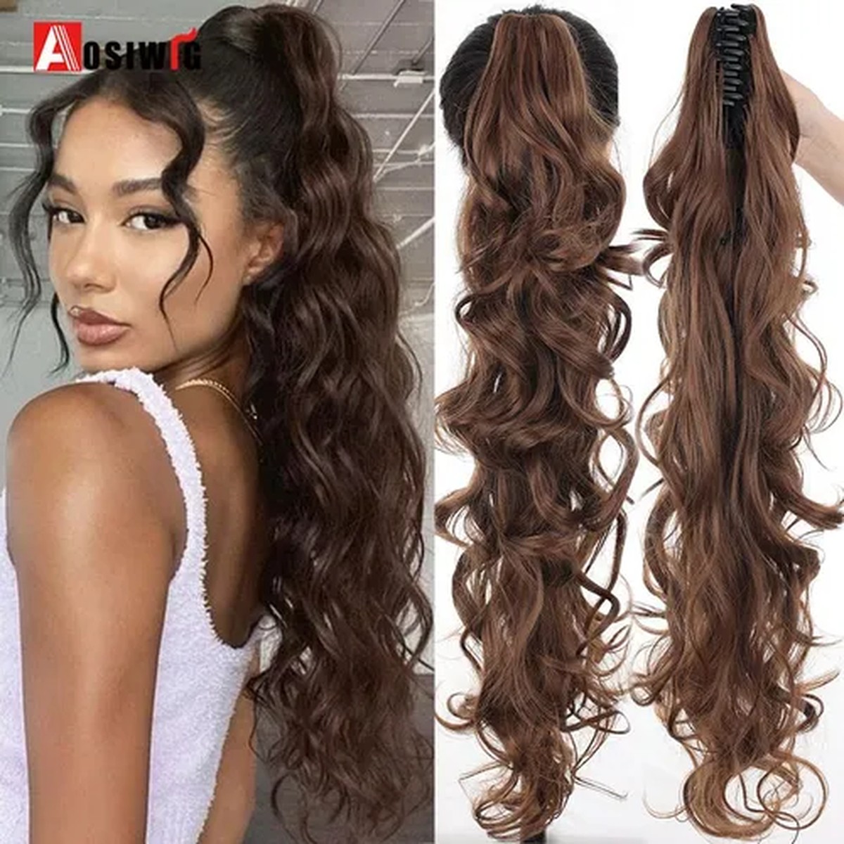 Cocoa Loose Spiral Ponytail product visual reference
