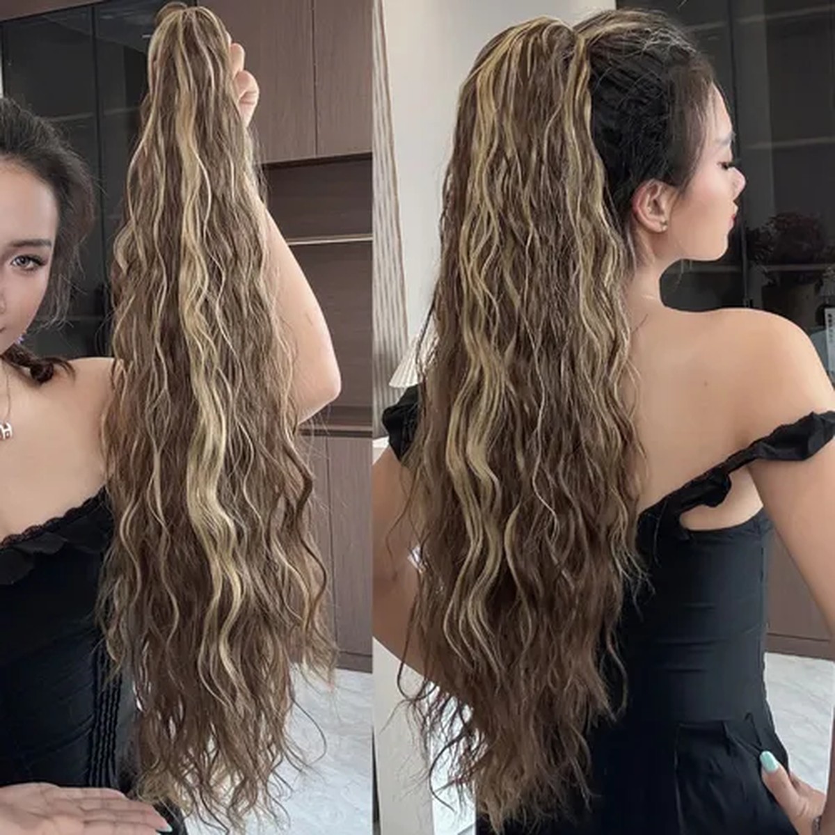 Brunette Mermaid-Wave Ponytail product visual reference