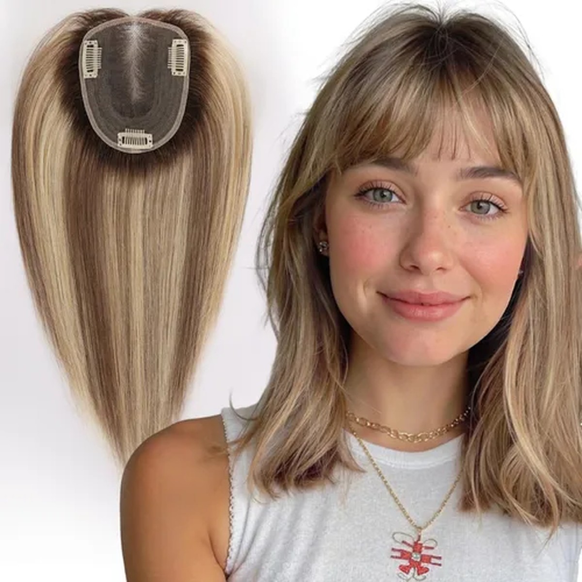 Light Brown Clip-In Part Topper product visual reference