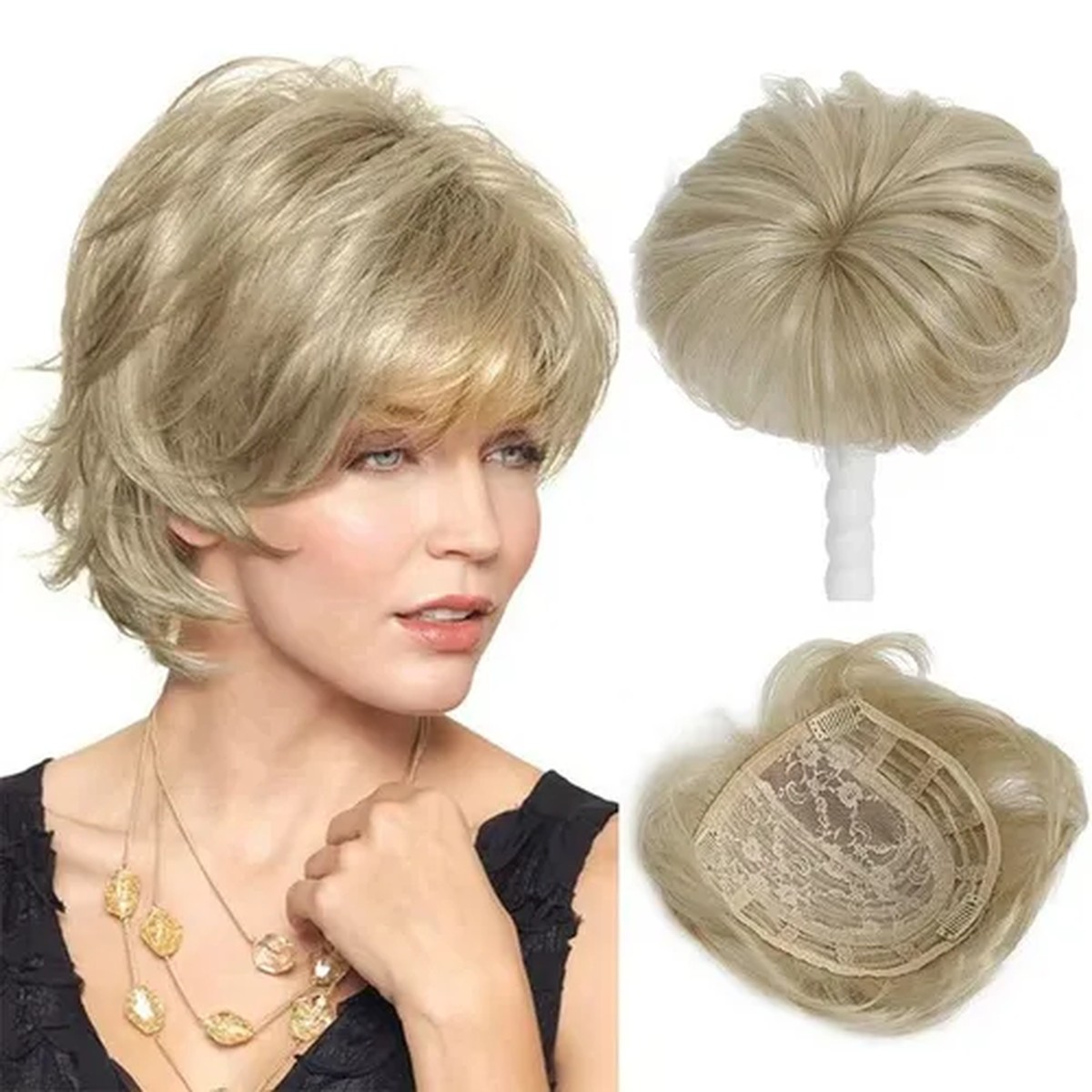 Sand Blonde Pixie Coverage Topper