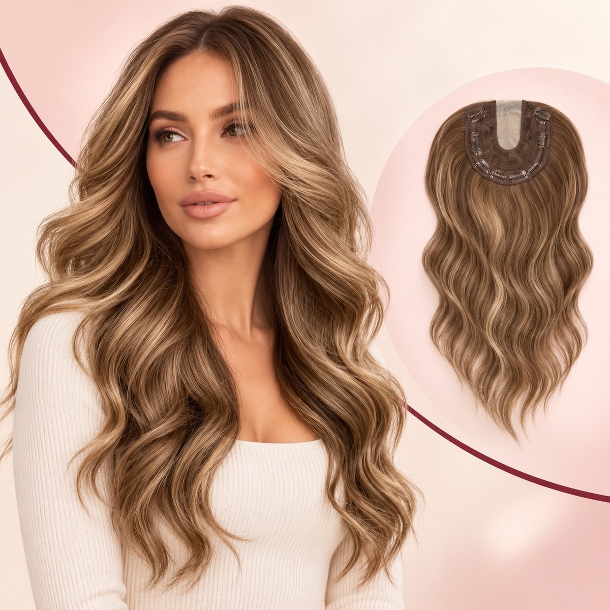 Balayage Wave Crown Topper product visual reference