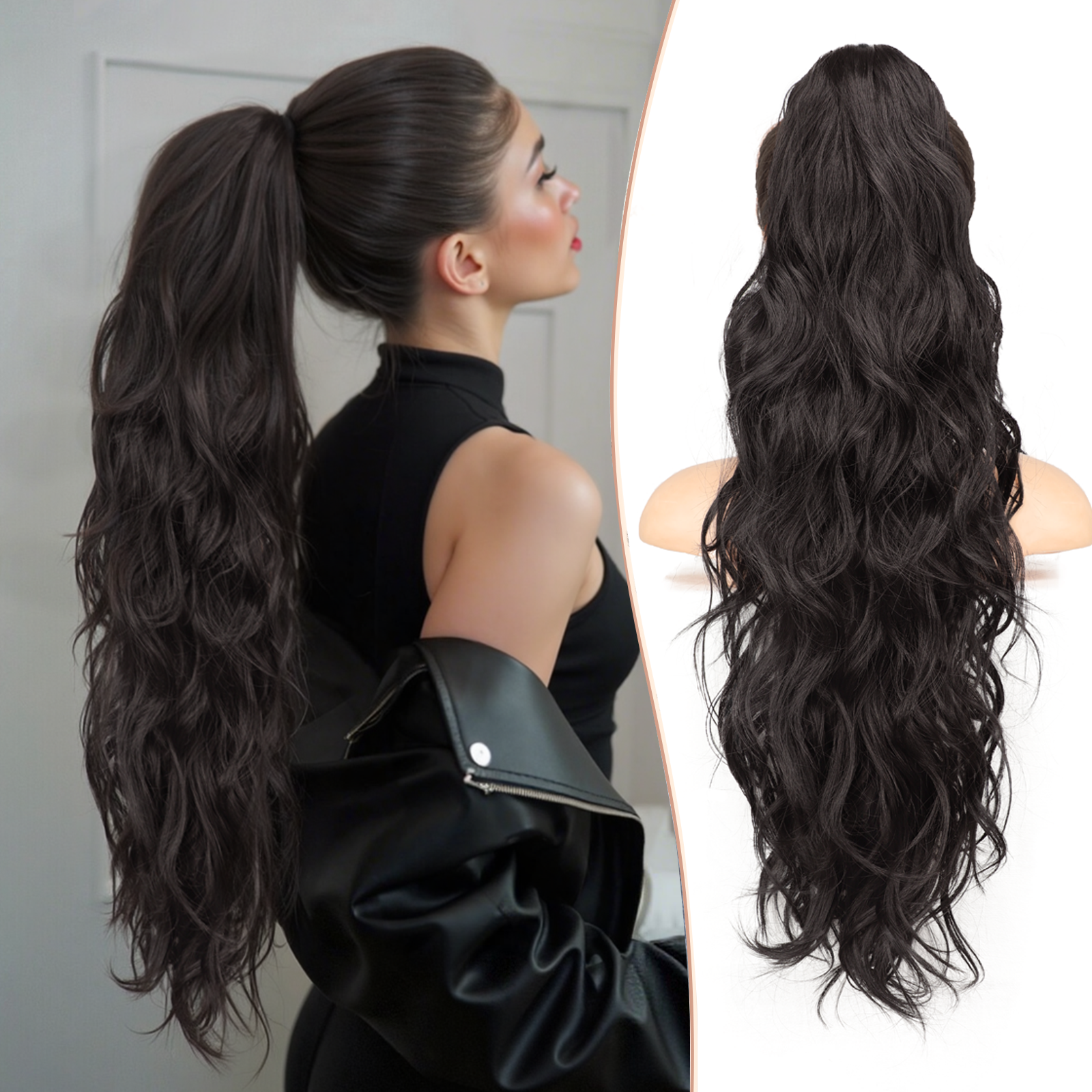 KooKaStyle YK2131 26-Inch Layered Claw Ponytail