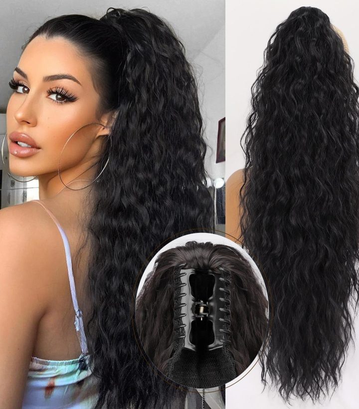 KooKaStyle YK2113 30-Inch Water-Wave Claw Ponytail
