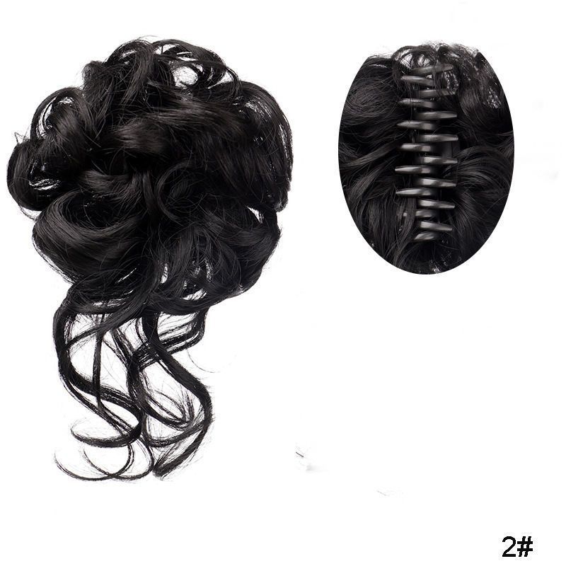 Natural Black Tendril Claw-Clip Bun